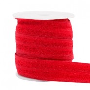 Elastic ribbon 15mm glitter Red